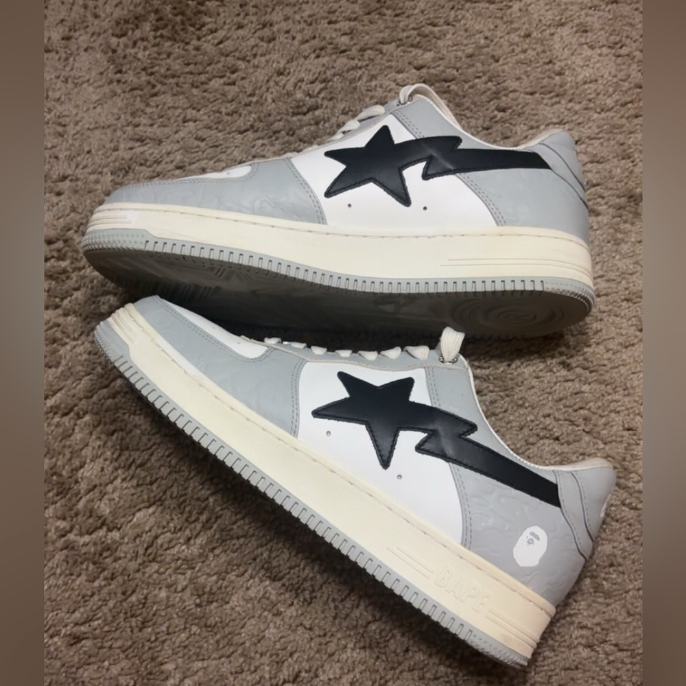 Good Condition, Bapesta Low M2 'White Grey'